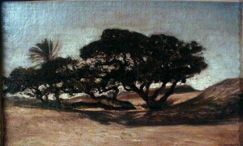Nabi Jonas chiamato anche Paesaggio, ulivi - Museo dell'hotel Sandelin, Saint, Omer
